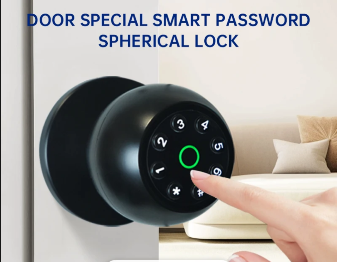 Smart Door Knob Fingerprint Door Lock Biometric Door Lock with Key & App Control