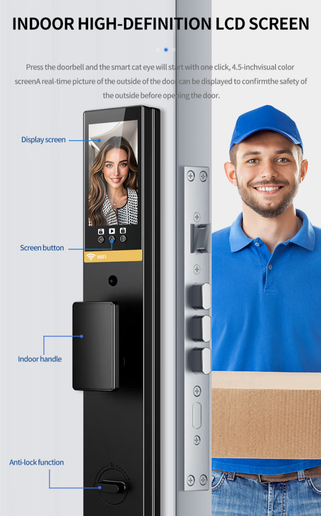 Face Recognition Smart Camera Fingerprint Lock Tuya App Password Key and key card
