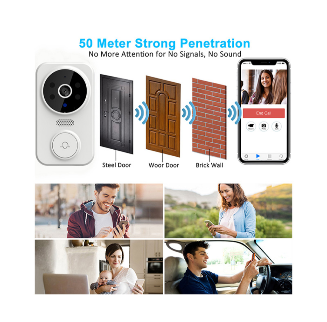 Wireless Smart HD Video Camera DoorBell ulooka App video Security Intercom