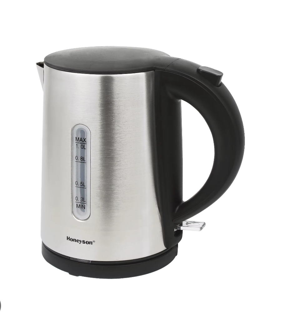 Hotel 0.6L Honeyson Electric kettle & Hospitality Tray Black or Silver Ideal for Hotel/Air B&B/Caravan
