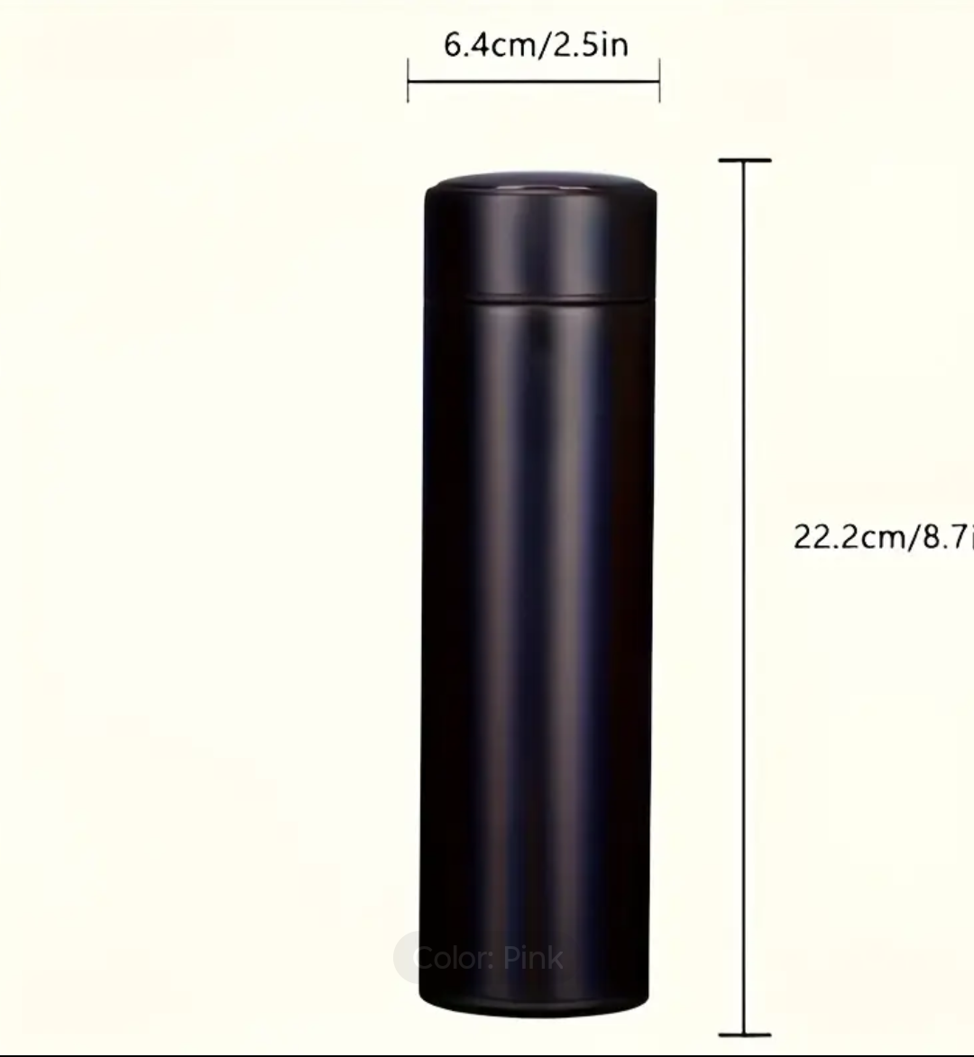 Smart Thermos Bottle with LED Temperature Display, BPA-Free, Insulated Hot/Cold