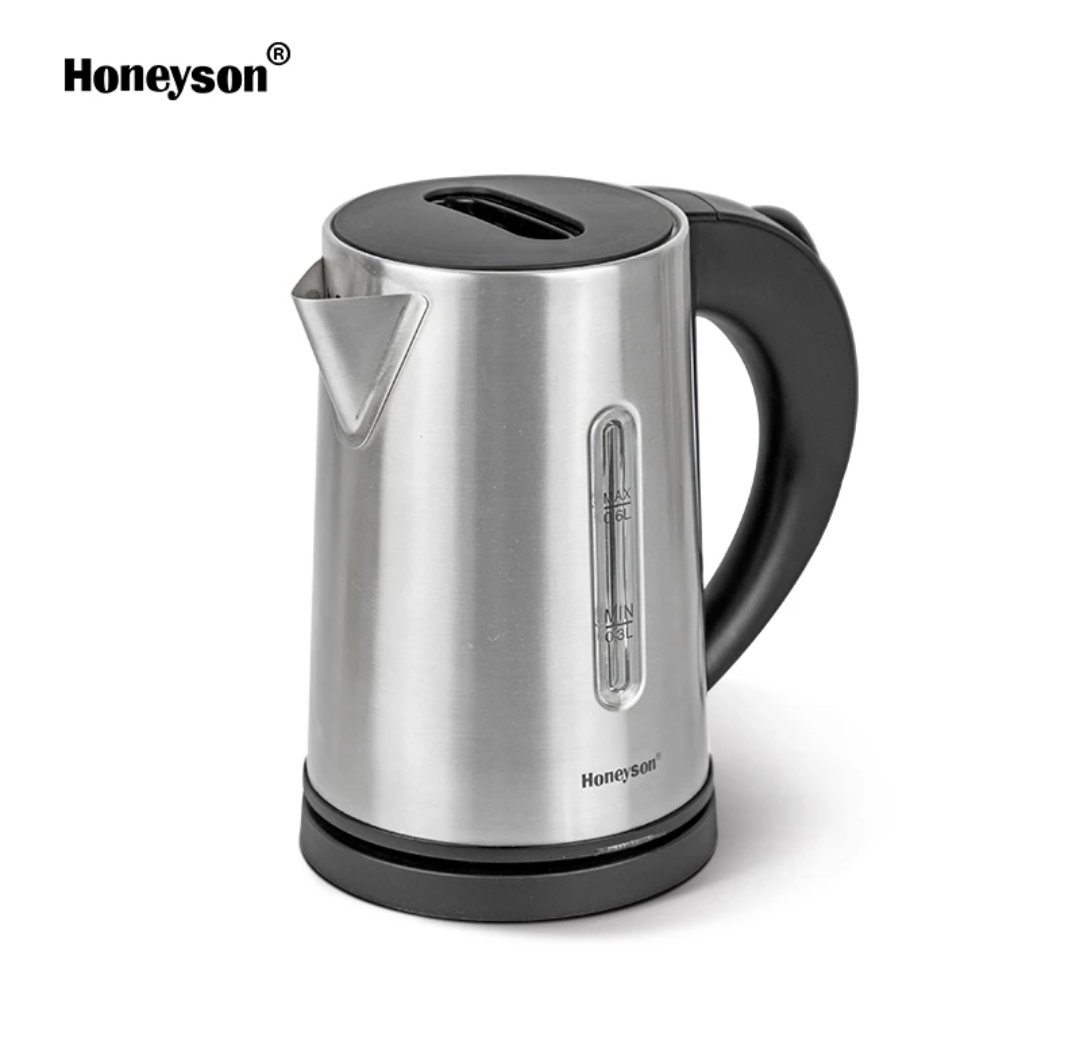 Hotel 0.6L Honeyson Electric kettle & Hospitality Tray Black or Silver Ideal for Hotel/Air B&B/Caravan