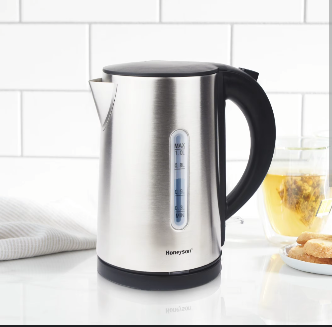 Hotel 0.6L Honeyson Electric kettle & Hospitality Tray Black or Silver Ideal for Hotel/Air B&B/Caravan