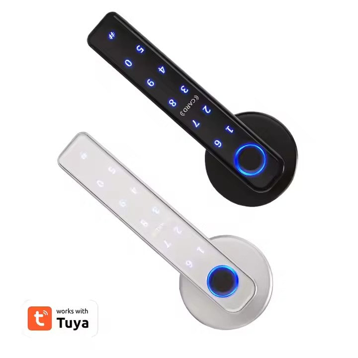 Smart Door lock 5 in 1 Fingerprint Key Password Key Card TUYA App
